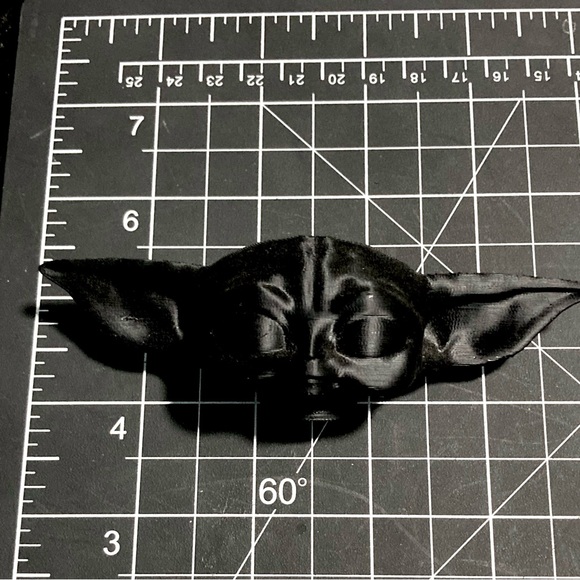 Black 3D Printed Grogu Baby Yoda Statue Unpainted The Mandalorian - Picture 8 of 16